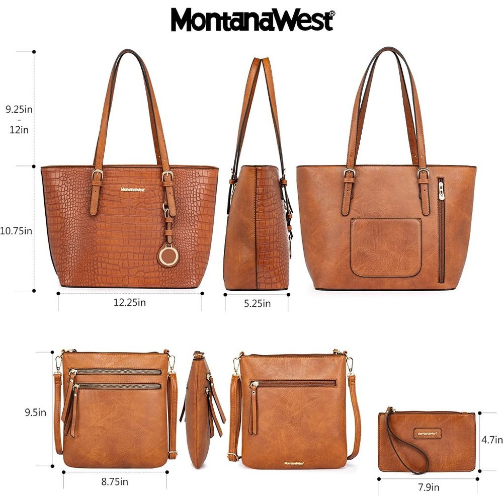 New Montana West Purses and Handbags for Women 3PCS Tote Purse and Walle… - Picture 10 of 16
